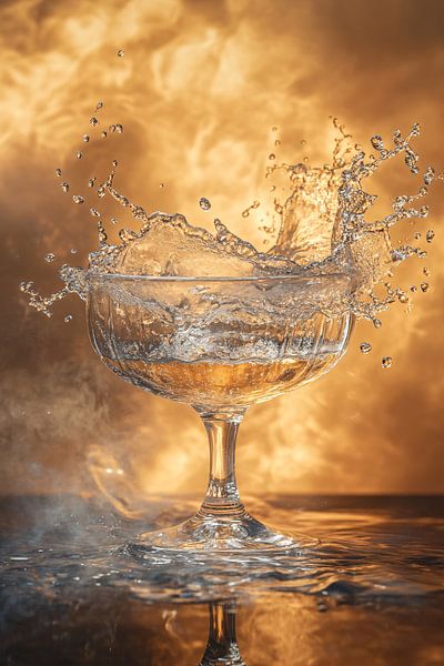 Dynamische Glaswaren mit Spritzern von Art & Soul Creations