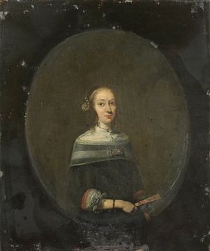 Portret van een vrouw, Gerard ter Borch (II), 1640 - 1681