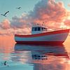 Vibrant Fishing Boats on Serene Waters by robby akrim