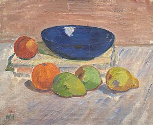 Karl Isakson - Stilleven met blauwe schaal en fruit (1910 - 1911)