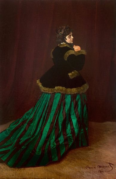 De vrouw in de groene jurk - Claude Monet van Marieke de Koning