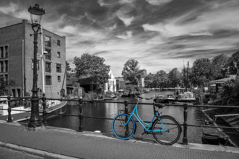 Blue bike Amsterdam by Richards Fine Art