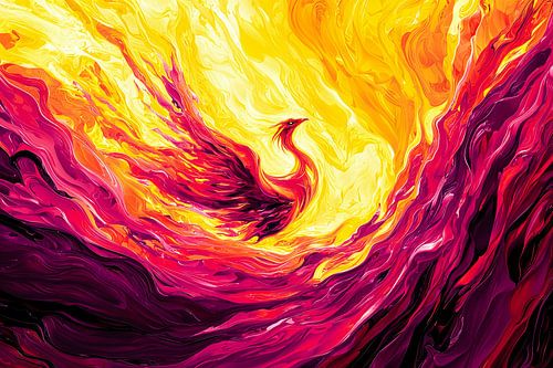 Feniks in vurige kleuren