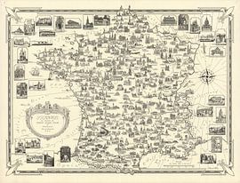 Frankreich durch Ernest Dudley Chase von World Maps