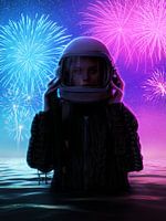 Astronaut in Aesthetic Planet