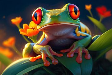Green Frog by PixelPrestige