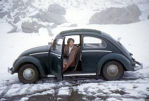 Vintage foto VW kever 1955 van Jaap Ros