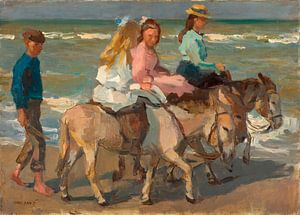 Ezeltje rijden (langs het strand), Isaac Israels