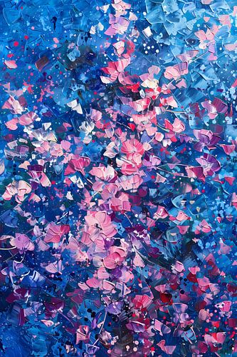Abstract Bloemenveld met Levendige Kleuren