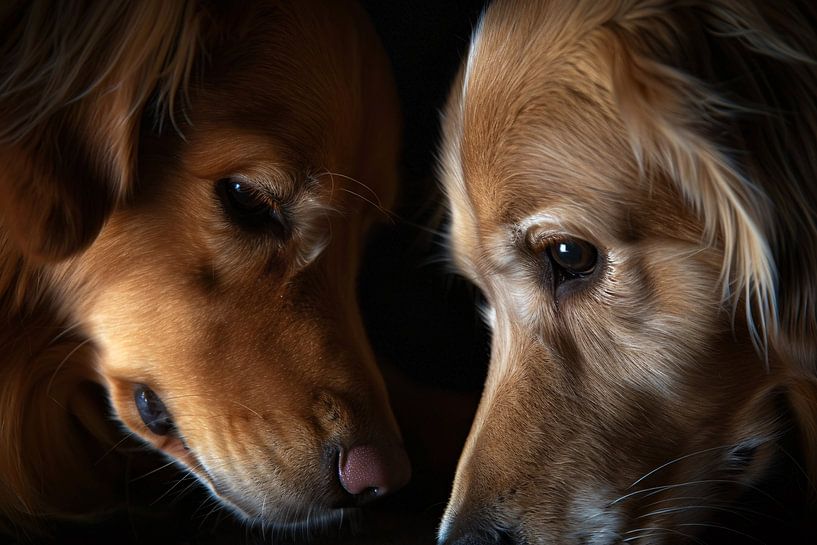 Two dogs in an intimate setting by Art & Soul Creations