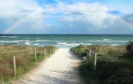 Chemin des dunes et arc-en-ciel sur Heike Hultsch