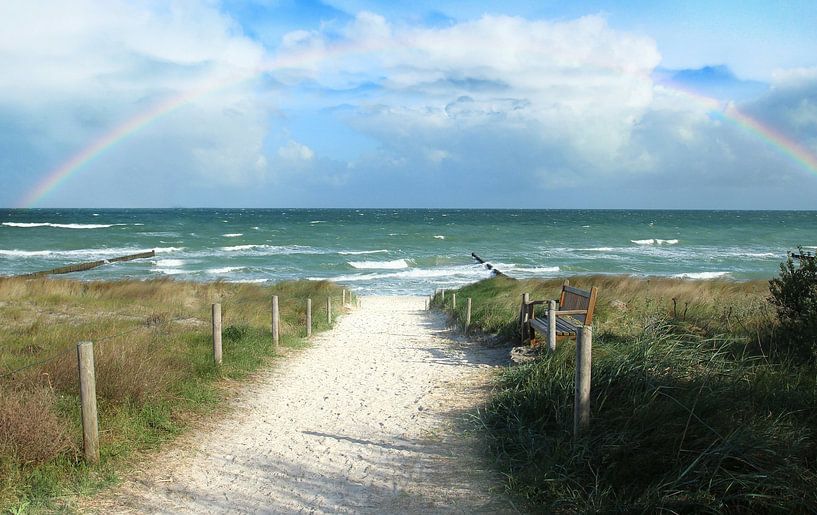 Dune Path and Rainbow by Heike Hultsch