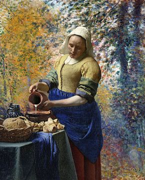 The milkmaid in the woods