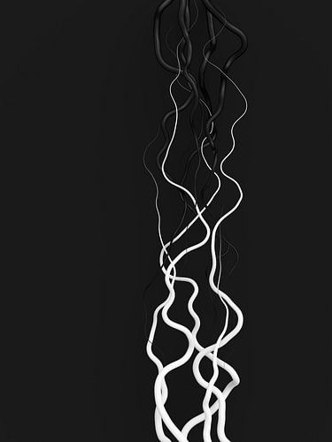 Black and white tentacles