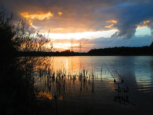 landscape water sunset