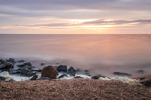 Zonsondergang aan het IJsselmeer