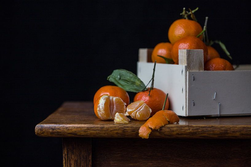 Stilleven met een kistje mandarijnen van Emajeur Fotografie