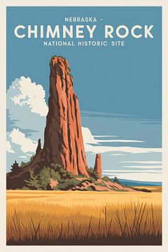 Schoorsteenrots, Nebraska van Poster Art Shop