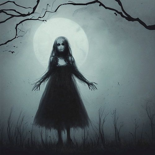 Femme souriante la nuit