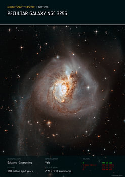 Peculiar Galaxy NGC 3256 | Hubble Space Telescope