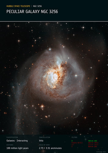 Peculiar Galaxy NGC 3256 | Hubble Space Telescope