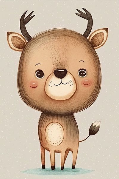 Illustration eines Baby-Hirsches von Your unique art