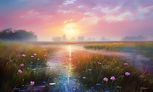 landschap in zachte kleuren