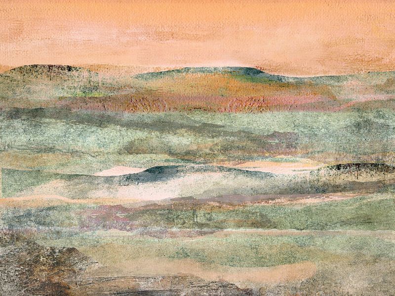 Warmte van de natuur 2 Terracotta achtergrond van Claudia Gründler