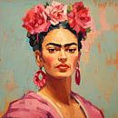 Frida Poster - Frida Art Print Muurkunst Portret van Niklas Maximilian thumbnail