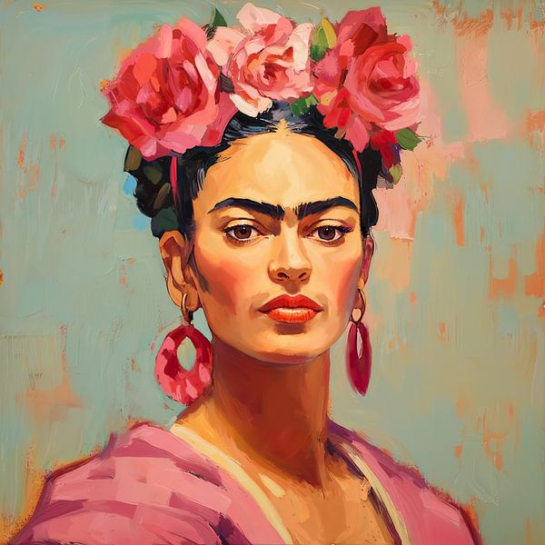 Frida Poster - Frida Art Print Muurkunst Portret van Niklas Maximilian