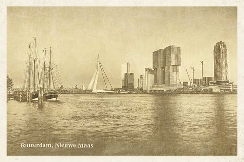 Vintage postcard: Rotterdam, Nieuwe Maas
