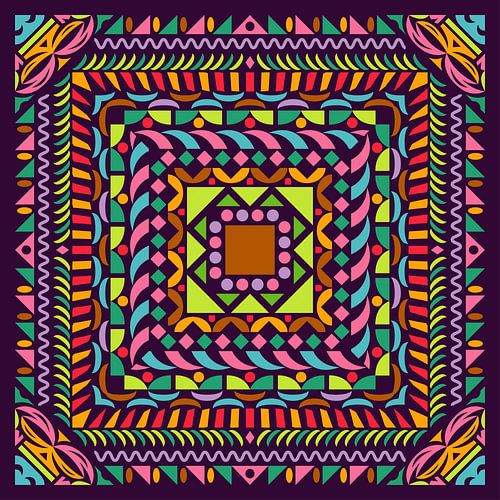 Géométrie tribale vibrante