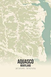 Carte ancienne d'Aquasco (Maryland), USA. sur Affiches de lieux