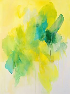 Gelb-Grün | Sunlit Lemon Green Flow von Moderne Kollektion