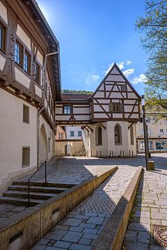 Vakwerkidylle in Blaubeuren van Photoart-Naegele