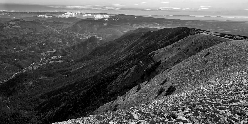 Panorama Relief des Mont Ventoux in SW von Flatfield