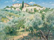 Louis Ritter-Villa Castellani, Bellosquardo, bei Florenz 1892 von finemasterpiece Miniaturansicht