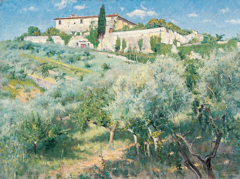 Louis Ritter-Villa Castellani, Bellosquardo, bei Florenz 1892 von finemasterpiece