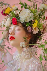 Flower magic in portrait by Poster Art Shop