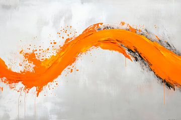 Dynamic colour layer in orange and grey by Poster Art Shop