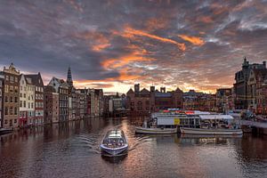 Damrak Amsterdam van Fotografie Ronald