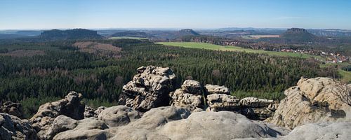 Gohrisch, mountain panorama in Saxon Switzerland