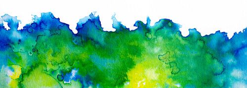Wave of the ocean | Transformative Teal |  Aquarel schilderij