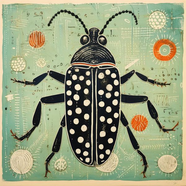 Whimsy Folk Spotted Cockroach by Aloke Design
