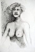 Nude Model Drawing, Nude model Drawing, Dessin de Modèle Nu, Aktmodel