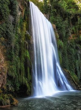 Waterfall Cascada La Caprichosa in the Parque Natural del Monasterio de Piedra by Iris Heuer