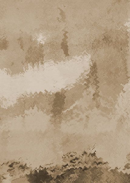 Wabi-Sabi-Landschaft in Beige und Braun IV von Dina Dankers