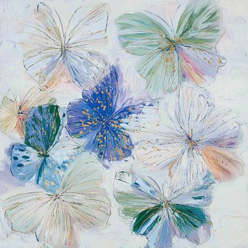 Schmetterlinge in Blau und Grün