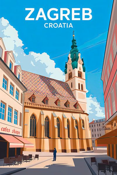 Zagreb, Kroatien von Poster Art Shop