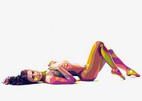 Hot Girl Sexy Pop Art Mooi